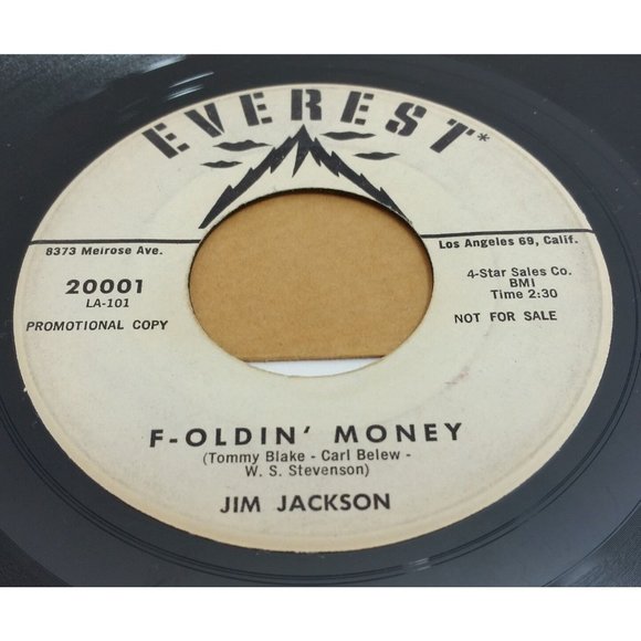 Jim Jackson Foldin Money May I 45 R&B Vinyl Record Everest 20001 Promo F-oldin' - Picture 1 of 3